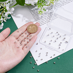 60Pcs Brass Crimp Beads&nbsp;KK-UN0005-27