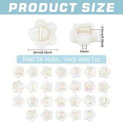 26Pcs 26 Styles Natural White Shell Flower Beads&nbsp;BSHE-PH0001-60