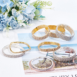 8Pcs 8 Style Crystal Rhinestone Tennis Bracelets Set&nbsp;BJEW-AN0001-51