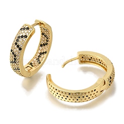Rack Plating Brass Micro Pave Cubic Zirconia Hoop Earrings&nbsp;EJEW-H016-20G