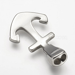 304 Stainless Steel Leather Cord Clasp Rhinestone Settings&nbsp;STAS-P169-39AS