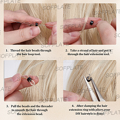 500Pcs Silicone Hair Coil Cuffs&nbsp;OHAR-SP0001-14B