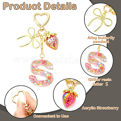 Alloy & Resin Pendant Decorations&nbsp;HJEW-YW00401-05