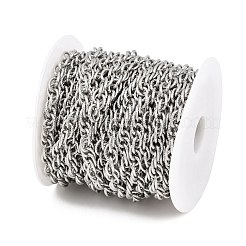 304 Stainless Steel Textured Rope Chains&nbsp;CHS-C022-04P