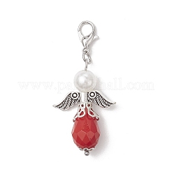 Angel ABS Plastic Imitation Pearl & Acrylic Pendants Decorations&nbsp;HJEW-JM03638