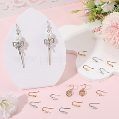 20Pcs 2 Styles 304 Stainless Steel Rhinestone Earring Hooks&nbsp;STAS-BBC0007-16B