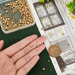 600Pcs 5 Style Brass Beads&nbsp;KK-PH0005-63