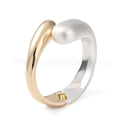 Alloy Teardrop Hinged Cuff Bangles for Women&nbsp;BJEW-A144-02