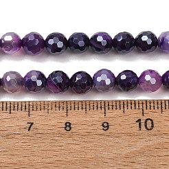 Electroplated Natural Agate Beads Strands&nbsp;G-B191-A07-6mm-10