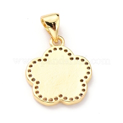 Brass Micro Pave Cubic Zirconia Pendants&nbsp;ZIRC-H120-02E-G