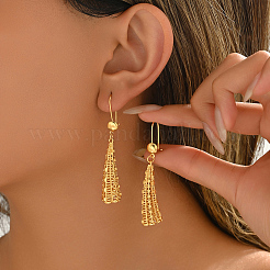 Brass Hollow Horn Hoop Earrings&nbsp;FH8681-2