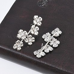 Brass Micro Pave Cubic Zirconia Stud Earrings for Women&nbsp;EJEW-A167-24P