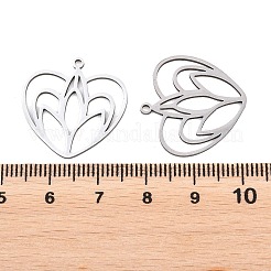 Hollow 201 Stainless Steel Pendants&nbsp;STAS-B135-03P