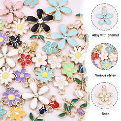 20Pcs 5 Styles Random Color Alloy Enamel Charms&nbsp;ENAM-YW0004-79A