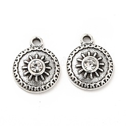 Rack Plating Alloy Rhinestone Pendants&nbsp;PALLOY-P289-55AS-01