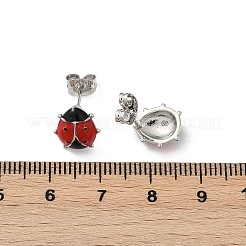 Brass Enamel Stud Earrings for Women&nbsp;EJEW-A126-04P