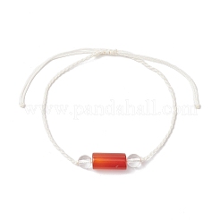Natural Carnelian & Synthetic Quartz Crystal Beads Braided Bead Bracelets for Women&nbsp;BJEW-JB11981