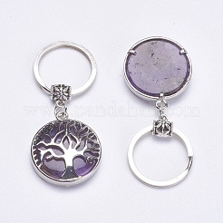 Natural Amethyst Keychain&nbsp;KEYC-G043-C01