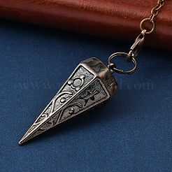 Rack Plating Brass Cone Dowsing Pendulum Pendants&nbsp;AJEW-G064-01