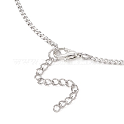 316 Stainless Steel Heart Oval Flat Round Locket Pendant 304 Stainless Steel Twisted Chain Necklaces&nbsp;NJEW-JN05839