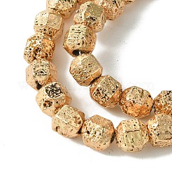 Electroplated Natural Lava Rock Beads Strands&nbsp;G-I360-N01-02