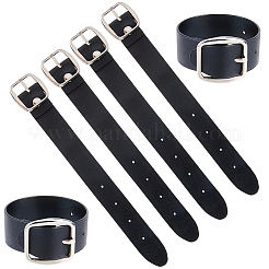 6Pcs Black PU Imitation Leather Adjustable Pants Waist Extender&nbsp;FIND-CL0001-30