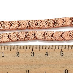 Electroplated Natural Lava Rock Beads Strands&nbsp;G-I360-X02-03