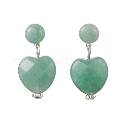 Heart Mixed Stone Dangle Stud Earrings&nbsp;EJEW-JE06919