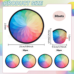 Polyester Foldable Flying Disc Fans with Storage Bag&nbsp;AJEW-WH00670-127B