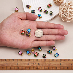 20Pcs 5 Colors Alloy Bead Caps&nbsp;ENAM-YS0001-04