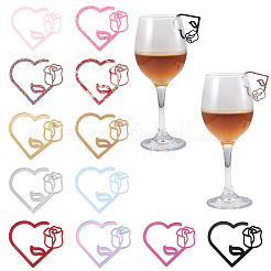 24Pcs 12 Colors Acrylic Wine Glass Charms&nbsp;AJEW-TA0002-92