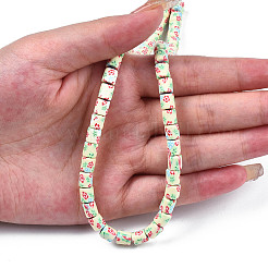 Handmade Polymer Clay Bead Strands&nbsp;X-CLAY-T020-10E