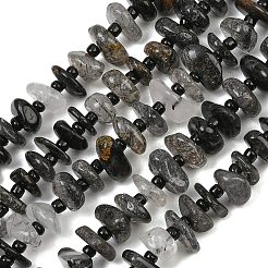 Natural Tourmalinated Quartz Beads Strands&nbsp;GG-CBA3A44-B01-01
