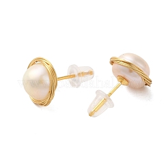 Sterling Silver Studs Earrings&nbsp;EJEW-K273-15G
