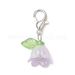 Flower Acrylic & Plastic Imitation Pearl Beads Pendant Decorations&nbsp;HJEW-JM03231-01