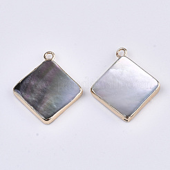 Natural Black Lip Shell Pendants&nbsp;SSHEL-R045-08