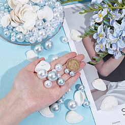 140Pcs 3 Styles ABS Plastic Imitation Pearl Round Beads&nbsp;KY-SP0001-64