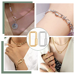 2Pcs 2 Colors 925 Sterling Silver Locking Carabiner&nbsp;STER-UN0001-92