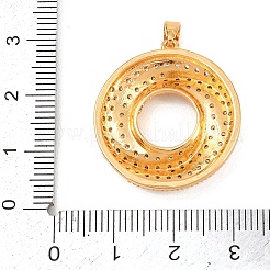 Brass Micro Pave Cubic Zirconia Pendants&nbsp;KK-K418-02G