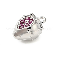 Brass Micro Pave Cubic Zirconia Pendants&nbsp;KK-L229-001P-05