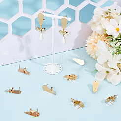 10Pcs 304 Stainless Steel Stud Earring Findings&nbsp;STAS-SP0001-88B-G