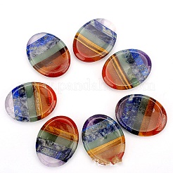 Chakra Style Assembled Natural Amethyst & Lapis Lazuli & Sodalite & Green Aventurine & Tiger Eye & Topaz Jade & Red Jasper Massage Stone&nbsp;LS-MATO-PW0001-006
