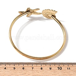304 Stainless Steel Cat Eye Cuff Bangles&nbsp;BJEW-L719-02A-G