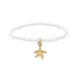 3Pcs 3 Style Glass Seed & ABS Plastic Pearl & Evil Eye Beaded Stretch Bracelets Set&nbsp;BJEW-JB09358