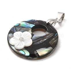 Natural Paua Shell Pendants&nbsp;KK-E059-06P