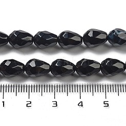 Dyed & Heated Natural Black Agate Beads Strands&nbsp;G-P520-B15-01