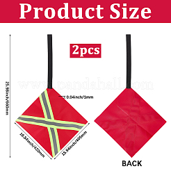 2Pcs Oxford Fabric Reflective Safety Flag for Kayaks&nbsp;AJEW-GF0014-19A