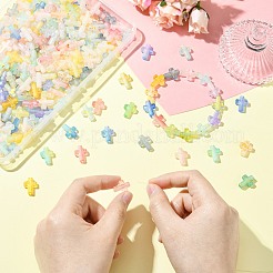 300Pcs 10 Colors Gradient Color Transparent Acrylic Beads&nbsp;OACR-CJ0002-44
