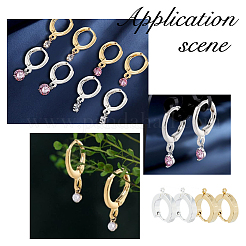 24Pcs 2 Colors 201 Stainless Steel Huggie Hoop Earrings Findings&nbsp;STAS-DC0015-46