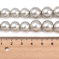 Electroplated Glass Pearl Graduated Beads Strands&nbsp;BSHE-C011-03D